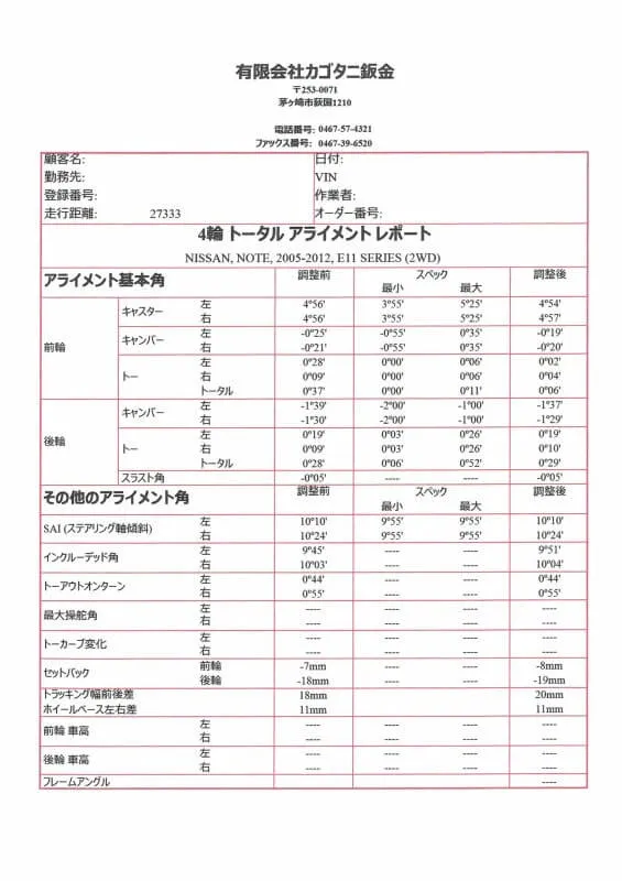 4輪アライメントテスター John Bean V3400